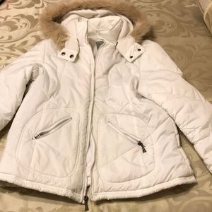 White puffer jacket